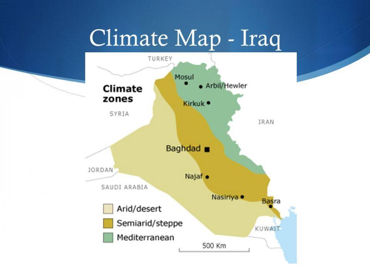 Mapa Iraku klime