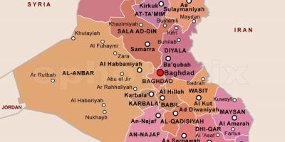 Mapa Iraku država