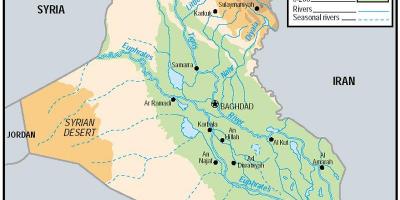 Mapa Iraku elevacija