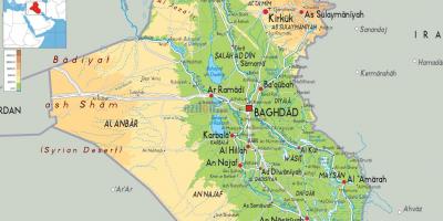 Mapa Iraku geografiju
