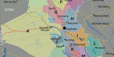 Mapa Iraku regionima