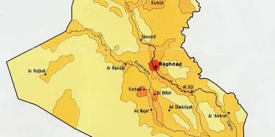 Mapa Iraku populacije